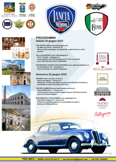Lancia Rewind: appuntamento a Vicenza il 24 e 25 giugno 2023